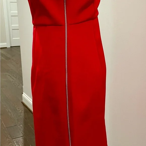 Lipstick Red One-Shoulder Dress - Picture 3 of 6